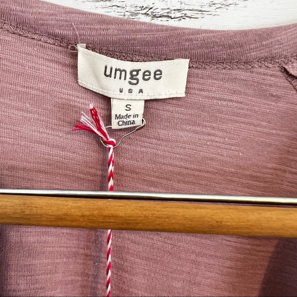 Umgee Long Sleeve Faux Wrap Top. Size Small. NWT - Picture 7 of 8